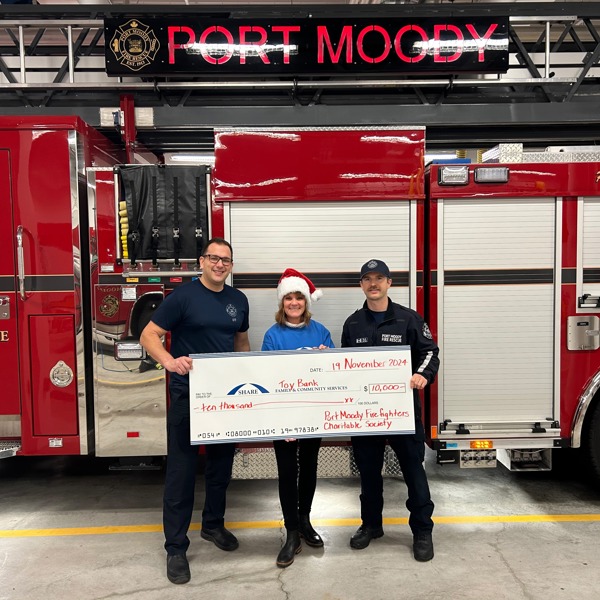 In the News! SHARE toy drive starts with $10K from Port Moody firefighters